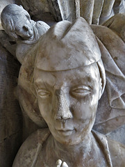 boston church,lincs (133)c15 tomb effigy lady