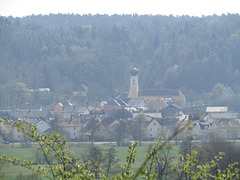 Blick zur Kirche Saltendorf