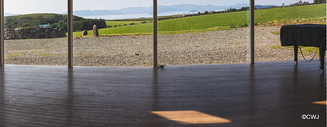 View of Jura's mountains from Crear House, Argyll