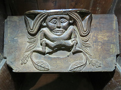 strelley church, notts ; c15 foliate figure misericord