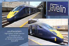 southeastern 395 018 Javelin - Stratford International - London - 26.5.2015