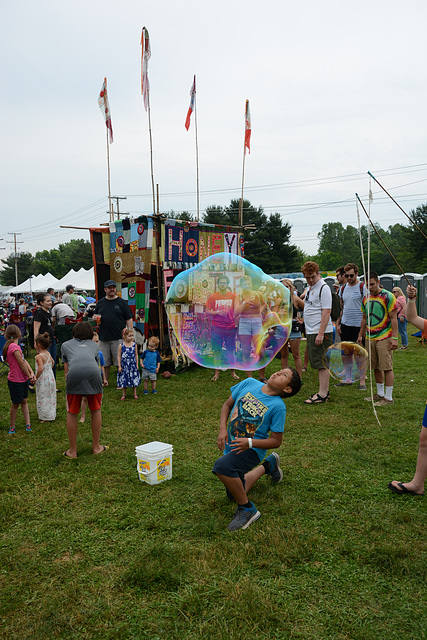 Bubbles are always popular at festivals