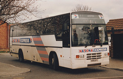 Wessex (National Express contractor) 153 (H195 BTC) in Mildenhall – Mar 1991 (139-21A)