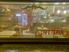 San Telmo´s CAfeteria through the window