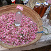 Rose water and petals