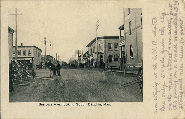 5799. Burrows Ave. looking South, Dauphin, Man.