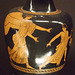 Detail of a Red-Figure Oinochoe by the Achilles Painter with Eos and Tithonus in the Louvre, June 2013