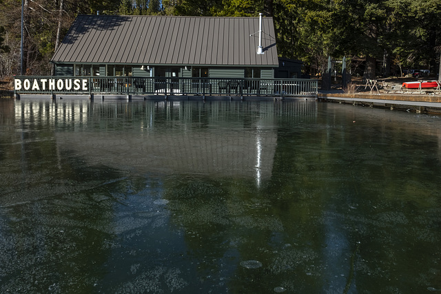 Iced-up Boat House