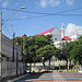 View to the Column of Christ Redemptor and Museum of Ceará Culture.
