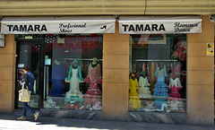 Flamenco dress shop in Jerez