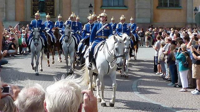 Kavallerie vor der Nikolaikirche