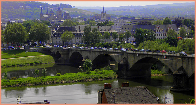 fly over the river Moezel