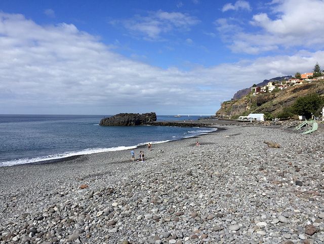 Looking north on Praia Formosa, Madeira