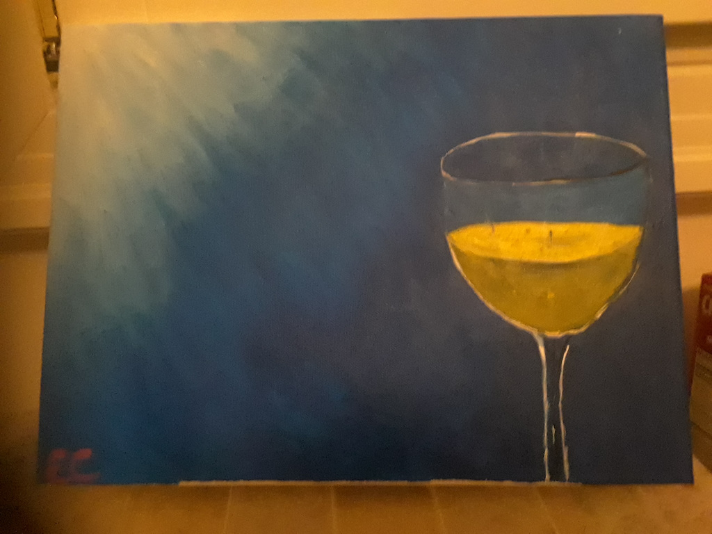 Wine glass painting