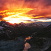 Coucher de soleil sur le glacier de Moiry