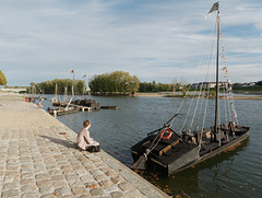 Regarder la Loire qui passe tranquillement