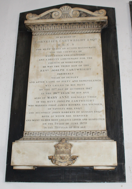 Cartwright Memorial, St Thomas & St Luke's Church, Dudley, West Midlands
