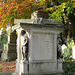 brompton cemetery, london,robert coombes tomb, +1860, champion thames sculler, his skiff and coat on top of the tomb