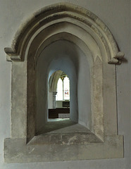 woodchurch church, kent (50)think this squint in the s.e. chapel may have been given c13 fancy dress