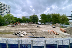 Ground prepared for a new building