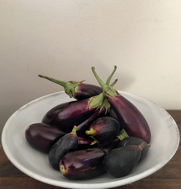 baby aubergines & figs