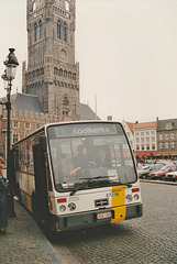 De Lijn 2725 (ABB 150) in Brugge - 4 Mar 1993