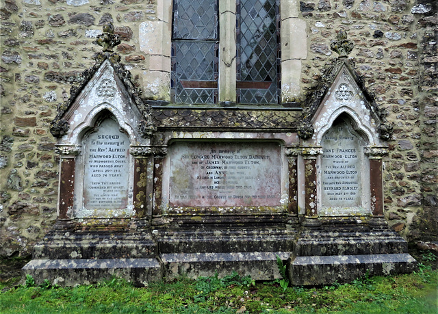 widworthy church, devon , c19 tomb of sir edward marwood elton +1874
