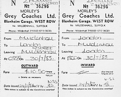 Morley's Grey coach ticket