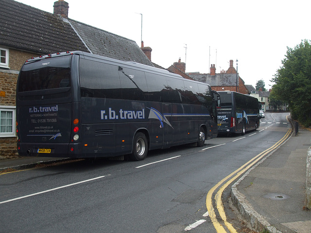 DSCF4880 R.B. Travel (R Bull) MH08 KUX and TH14 RBT  in Earls Barton - 25 Aug 2016