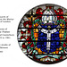 The Church of Saint Magnus the Martyr, London Bridge - windows - Archbishop Geoffrey Fisher's arms