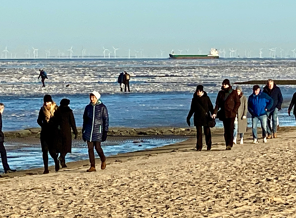Kalt ist es am Nordseestrand