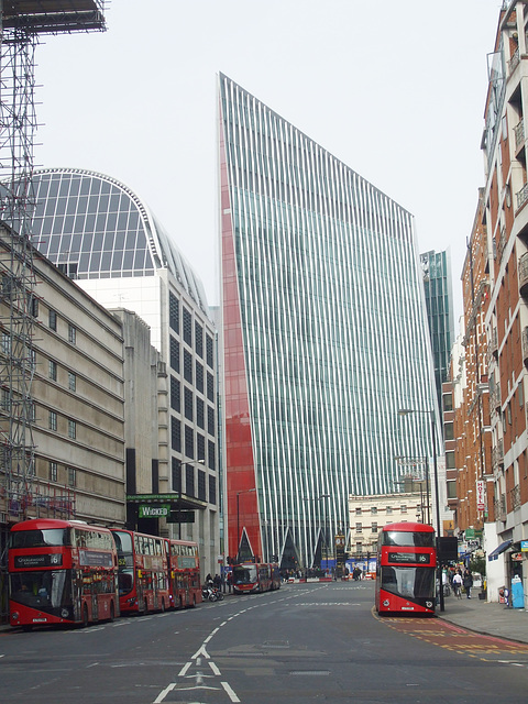 London buses and city architecture - 11 Mar 2017