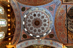 Blue Mosque , ceiling.