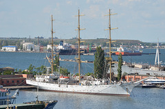 Одесса, Учебный Фрегат "Дружба" в порту / Odessa, Training Frigate "Druzhba" ("Friendship") in the Port