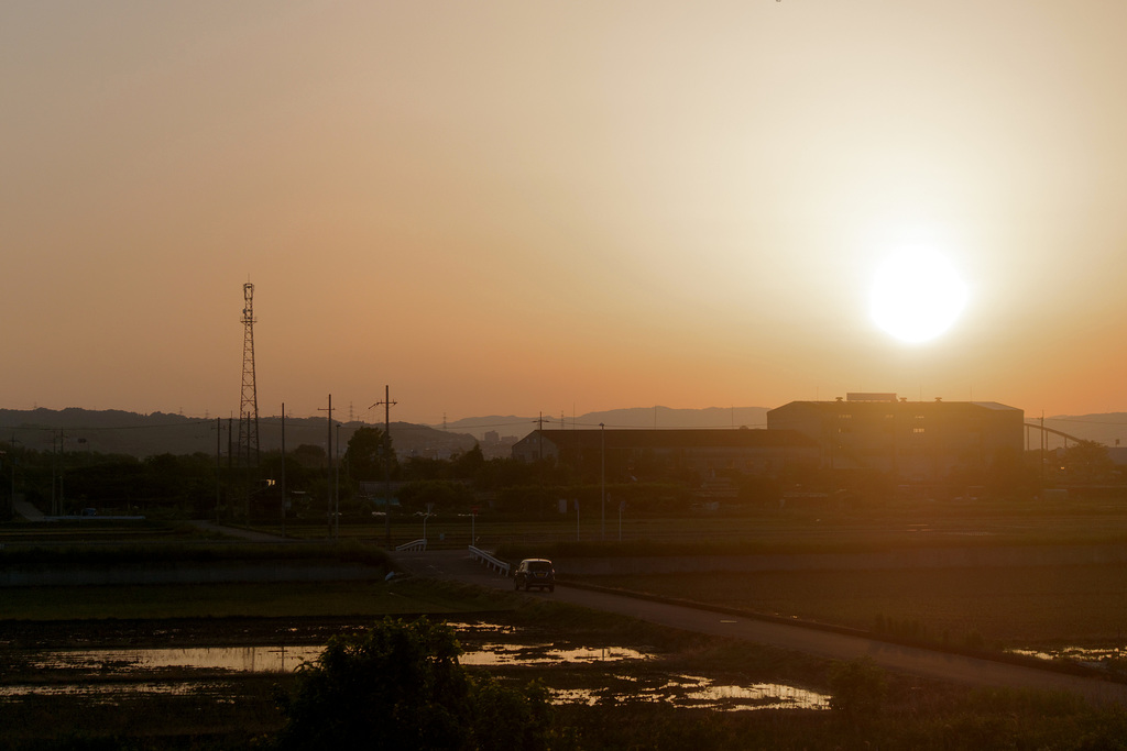 Coucher de soleil au Pays du Soleil Levant