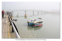 Shoreham - The footbridge in the fog - 9.4.2015