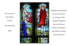 Saint Mary's church, Friston, The Ascension by Jane Patterson in memory of her daughter Raphael - 2002