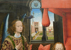 Detail of the Annunciation by Memling in the Metropolitan Museum of Art, February 2019