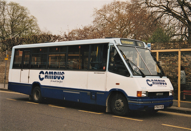 Cambus Limited 968 (K968 HUB) in Emmanuel Street, Cambridge – 19 Apr 1994 (219-26)