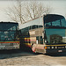 Vandenaweele coaches at the garage, Hooglede-Gits, Roeselare, Belgium - 5 Feb 1995