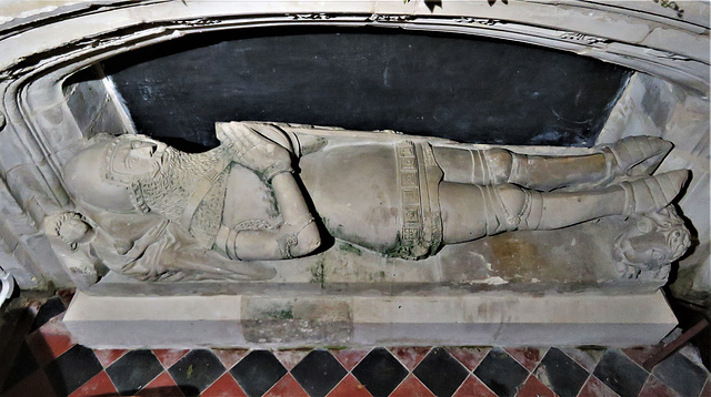 widworthy church, devon , tomb effigy of c15 knight