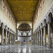 The interior of the Basilica of Santa Sabina on the Colle Aventino in Rome