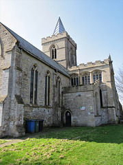 algarkirk church, lincs (8) c13 chancel with c14 windows, c16 clerestory, c19 tower