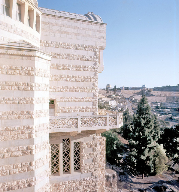View from the Church of the Dormition towards the old city of Jerusalem