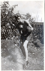 "Alec in garden" c1950