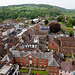 Looking west: Market Place and Ludlow Castle