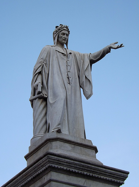 Statue of Dante in Piazza Dante in Naples, June 2013