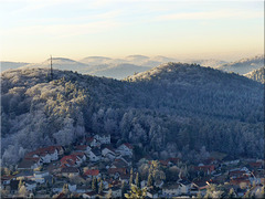 Blick auf Lemberg und den Pfälzerwald - View of Lemberg and the Palatinate Forest