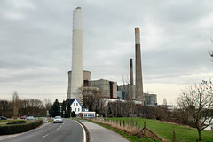 Blick auf das Kraftwerk Voerde (Voerde-Götterswickerhamm) / 4.03.2017