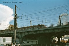 Train on a bridge - Brussels - 8 10 2004